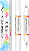 White Paint Pen White Paint Marker - 2 Pack Dual Tip Oil Based White Permanent Markers,Extra Fine Tip & Medium Fine Tip(0.7mm & 3mm),Quick Drying,...