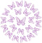 20 PCS Butterfly Hair Clips, Organza Butterflies Fabric Butterflies, Double Layers Organza Butterfly Lace Fabric Patches, Embroidery Butterfly for...