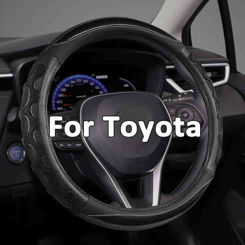 GIANT PANDA Steering Wheel Cover for Toyota, Auto Car Steering Wheel Cover for Toyota Highlander Rav4 Corolla Camry,Standard Size- Black...