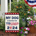 Donald Trump 2024 Garden Flag 12.5x18 Inch,Dog is Wating for Trump 2024 Garden Flag,Vote Trump for President 2024 President Small Double Sided Gar...
