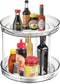 Amolliar 2 Tier 9 Inch Lazy Susan Turntable Organizer for Cabinet,Spice Rack Food Storage Container for Kitchen, Pantry, Fridge, Countertop, Vanit...