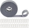 1"x20ft Hook and Loop Roll with 30 Metal Buckles, Cut-to-Length Cinch Self-Gripping Strap, Adjustable Fastening Cable Double-Sided Strips, Reusabl...