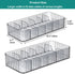 Cable Storage Boxes Organizers 2 Pack,Cord Charger Storage Organizer Box Case with 20pcs Cable Ties,Stackable,Clear...