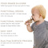 Moonkie Teething Toy, Safe & Easy to Hold BPA Free Silicone Teethers, 360° Baby Toothbrush with Suction Base, Teether Toys Best for Babies 6-12 Mo...