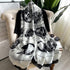 Silk Feeling Long Satin Scarf Fashion Beach Scarf Shawl Check Style Sunscreen Shawls Wraps-Lightweight Pattern...