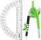 EBOOT Student Geometry Math Set, Drawing Compass and 6 Inch Clear Swing Arm Protractors 180 Degree Math Protractor (Green)...