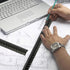 Architectural Scale Ruler for Blueprint, 12'' Metric Metal Engineers Triangle Drafting Ruler with Imperial Measurements for Architects Engineering...