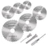 Cutting Wheel Set for Drills Rotary Tool, 8Pcs HSS Rotary Drill Saw Blades Steel Saw Disc Wheel Cutting Blades with 1/8" Straight Shank Mandrel, o...