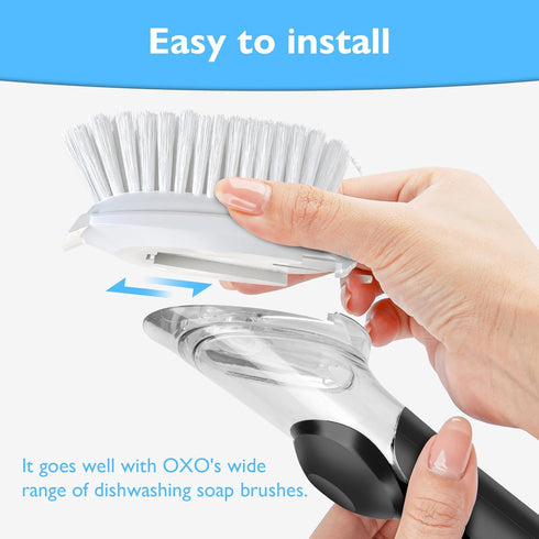 CEEDEE Brush Refills for OXO Dish Brush 7 Pack Dish Brush Cleaning Soap Dispensing Head Replacement for Scrubber...