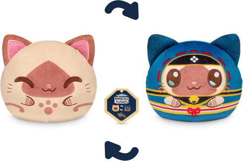 TeeTurtle Monster Hunter Reversible 4" Plushie - Palico - Officially Licensed Capcom Cute Kawaii Soft Stuffed Animal Fidget Toys...