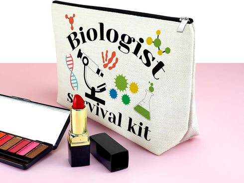 Biologist Gifts Makeup Bag Biology Science Teacher Gifts Biology Lover Gifts Cosmetic Bag Biology Student Gifts Biology Major Graduation Gifts Lab...