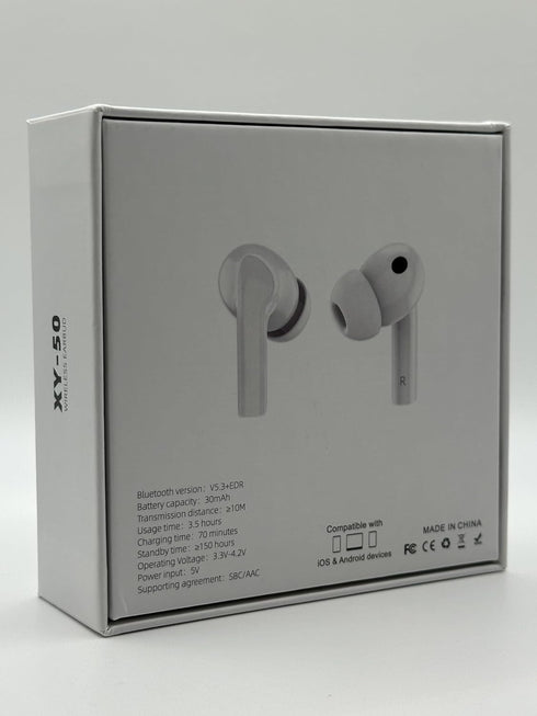 FamiNecessity XY-50 Wireless Earbuds with Active Noise Cancellation | Bluetooth in-Ear Headphones | HiFI Stereo Sound Quality, Charging Case, IPX4...