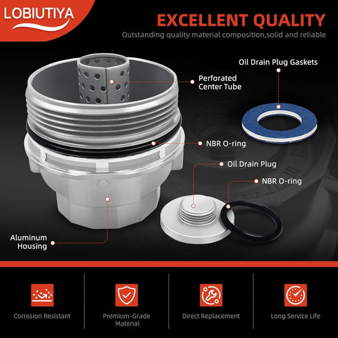 15620-31060 Oil Filter Housing Cap Fit For Toyota 2007+Camry 2010+ 4Runner Avalon Fj Cruiser RAV4 Oil Filter Housing Cap Holder 15620-31060+15643-...