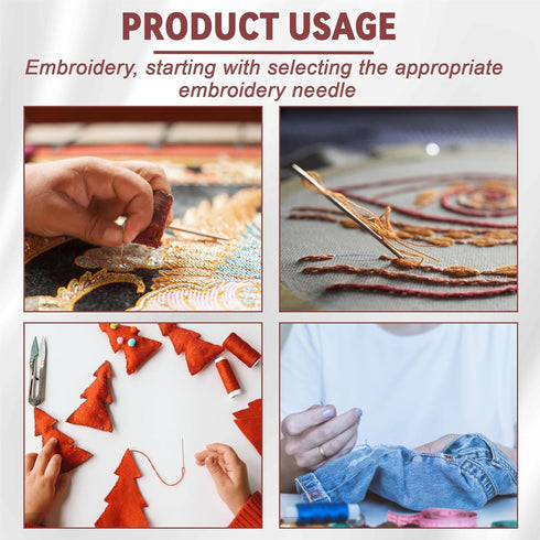 VIVAwisdom 15pcs Cross Stitch Needles,Large-Eye Needles for Hand Sewing,22 & 24 & 26 Gauge Blunt tip Needle,DIY Sturdy Stainless Steel Embroidery ...