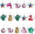 Outee Sequin Keychain 15 Pcs Flip Sequin Keychain for Mermaid Tail Clover Cat Animals Shape Christmas Gift Party Favors for Kids Adults Party Favo...