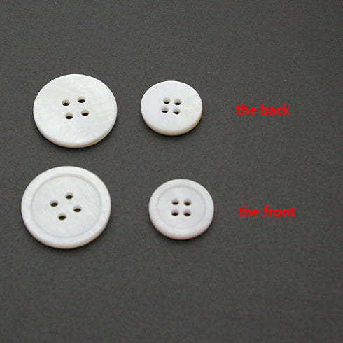 White Genuine Mother of Pearl Buttons, 22PCS/Pack(16PCS 15MM+6PCS 20MM), Natural MOP Pearl Shell Bulk Buttons for DIY Sewing Crafts,Shirts, Suits ...