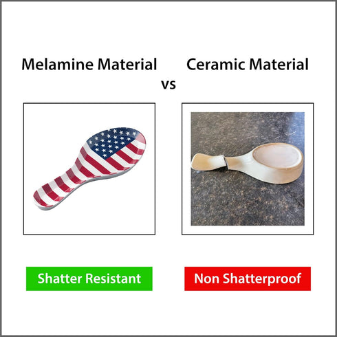 UPware Melamine Spoon Rest Spoon Holder Kitchen Utensil Holders 9.625 Inch for Kitchen Counter Dining Table (American Flag)...