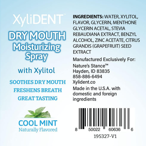 Nature's Stance XyliDENT Xylitol Dry Mouth Spray - Stimulates Saliva, Freshens Breath, Reduces Acid Production, Fast Acting Extended Relief, 2 Oun...