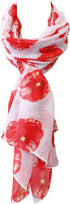 Wrapables® Lightweight Poppy Floral Print Long Scarf...
