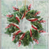 Puluole 10 Pcs Red Berries Pine Cones for Crafts - Evergreen Artificial Pine Branches Holly Stem,Christmas Tree Picks and Sprays,Artificial Flower...