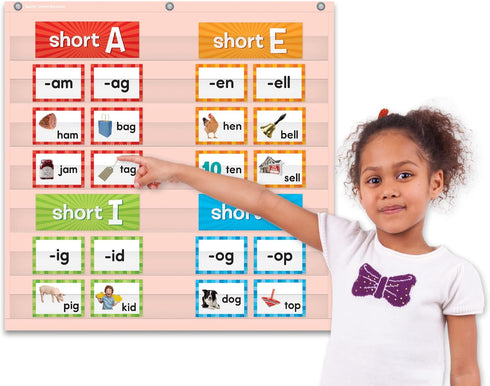 Teacher Created Resources Blush 7 Pocket Chart (28" x 28") (TCR20102)...