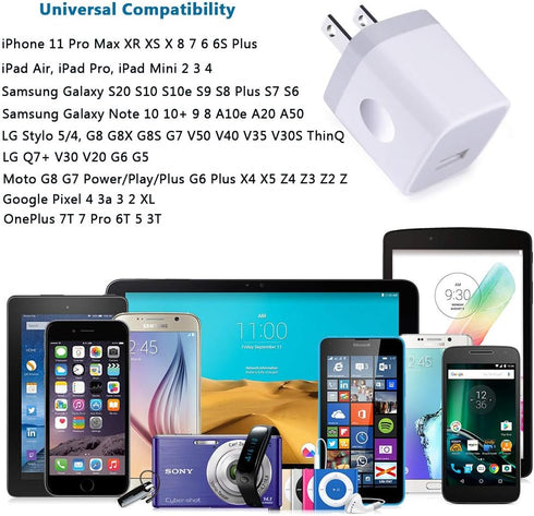Charging Block for iPhone, Charger Box, USB Cube, NonoUV 10-Pack Single Port Wall Charger 1A/5V USB Outlet Plug Adapter Power Bricks for iPhone 15...