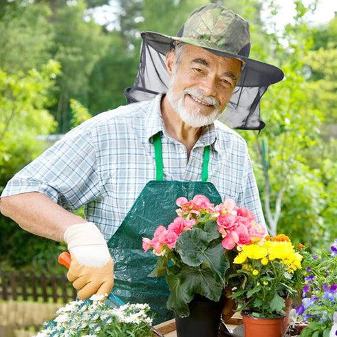 2 Pack Head Net Hat, Sun Hat Bucket Hat Fishing Hat with Hidden Net Mesh for Outdoor Lover Fishing Hiking Gardening Beekeeping Men or Women ArmyGr...