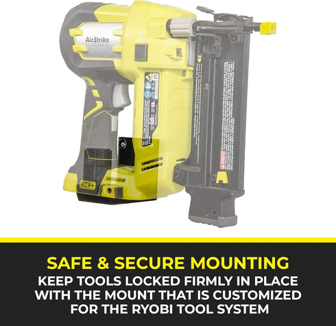 Spartan Mounts Tool Mount for Ryobi Power Tools, Right Mount Wall Display Hook, Power Tool Storage, Convenient Easy Access Garage Organizer, Durab...