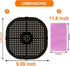 Air Fryer Grill Pan for COSORI 5QT Air Fryers, 9.09IN Upgraded Square Crisper Plate Tray, Air Fryer Replacement Parts Accessories Rack with Rubber...