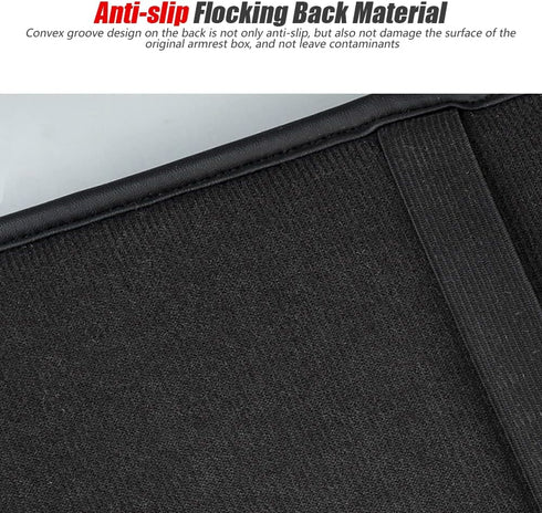 ESKONKE Car Center Console Cover PU Leather Auto Armrest Cover - Scratch Resistant/Wear-Resistant/Waterproof Universal Car Armrest Storage Box Int...