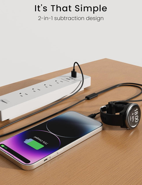 Bicmice Multi Charger Cable Fit for Garmin Instinct Vivoactive Forerunner Venu Vivosmart Fenix GPS Smartwatch 2 in 1 USB Charging Cable with USB-C...