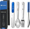 PortableAnd Travel Cutlery 3 PCS Camping Utensil Set with Spoon, Fork, Knife & Bottle Opener Best Gift for Travel, Outdoor Backpacking Flatware wi...