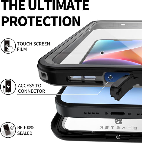 BEASTEK Waterproof iPhone 14 Case Shockproof Dustproof IP68 Underwater, NRE Series with Built-in Screen Protector Full Body Anti-Scratch Cover for...