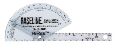 Baseline 12-1012HR Plastic Goniometer, Finger, Hires Flexion to Hyper-Extension...