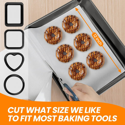 Silicone Baking Mat Roll Cut to Size- Food Grade Macaron Bread Pizza Mat- Reusable Silicone Mat for Baking, Washable Oil-Proof Refrigerator Liners...