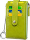 Credit Card Holder for Women RFID Small Wallet Women Slim - Multi Zipper Card Case with Keychain Oil Green...