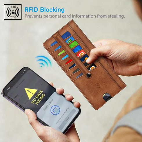 Fintie Slim Credit Card Wallet Holder Change Pouch, RFID Blocking Business Cards Cases with Zipper Pocket for Cash, Coin, Receipt, ID Card...