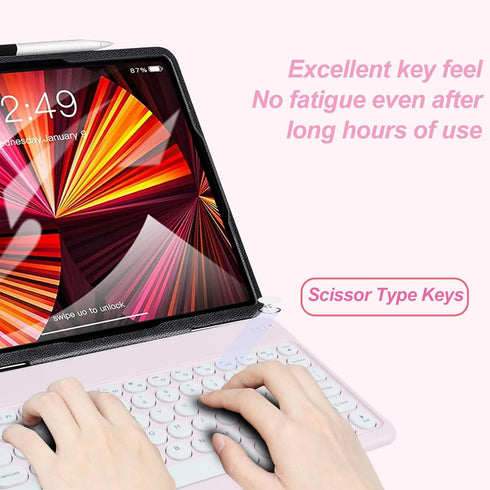 Bluetooth Keyboard and Mouse Combo,Rechargeable keyboard mouse combo,Ultra-Slim Portable Compact Wireless Mouse Keyboard Set for iPad/iPad Pro/iPa...