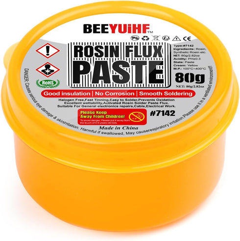 Solder Flux Paste, Lead Free Rosin Soldering Paste Flux for Electronics, SMD Electrical Soldering Flux, for PCB LED IC CPU #7142 (N.W. 2.82oz/80g)...