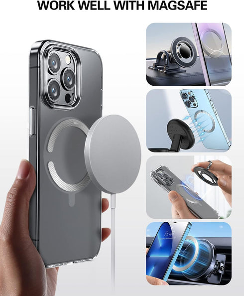 6PCS 3M Adhesive Metal Ring for Phone Case Cover, Thin Mag Safe Sticker Metallic Plate for iPhone15 14 13 Pro Max Mini Sticky Round Piece for MagS...