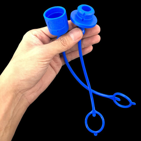 2sets 1/2 ISO A+ISO 5675 Hydraulic Coupler Male Dust Cap and Female Plug Cover,Hydraulic Quick Disconnects Port Plug Cover Fittings, Yellow + blue...