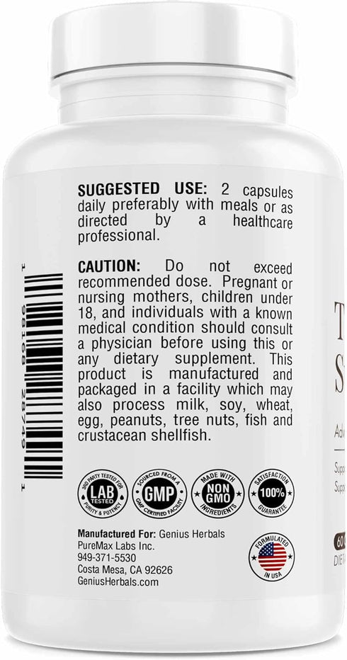 Thyroid Support - Advanced Formula with Iodine, Supports Metabolism & Energy, Supports Healthy Thyroid. Non-GMO Thyroid Supplement - 60 Capsules...