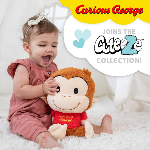 KIDS PREFERRED Curious George Cuteeze Stuffed Animal Plush Toy Monkey – Cute Cuddle Plushie Gift for Baby and Toddler Boys and Girls – 12 Inches...