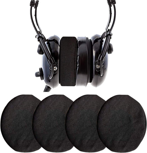 Headphone Covers, Ancable 2-Pairs Washable Flex Headset Earpad Cloth Cover for Gym, Training, Aviation, Racing, Gaming, etc More Over The Ear Head...