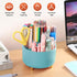 Desk Pencil Pen Holder, 5 Slots 360°Degree Rotating Pencil Pen Organizers for Desk, Desktop Storage Stationery Supplies Organizer, Cute Pencil Cup...