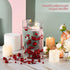 150 Pieces Vase Filler Faux Pearls Vase Makeup Beads No Hole Gloss Bead Mixed Sizes Round Pearl for Home Party Wedding Decor, 8/14/20 mm(Red)...