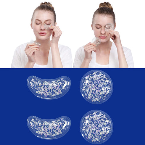 Gel Ice Pack Reusable Cooling Pads and Under Eye Patches, Hot & Cold Eye Treatment Pack for Redness and Pain Relief...