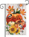 Halloween Fall Garden Flags 12x18 Double Sided,Thanksgiving Pumpkin Sunflower Small Yard Flags Garden Outside Decor,Hello Fall Decorations for Hom...