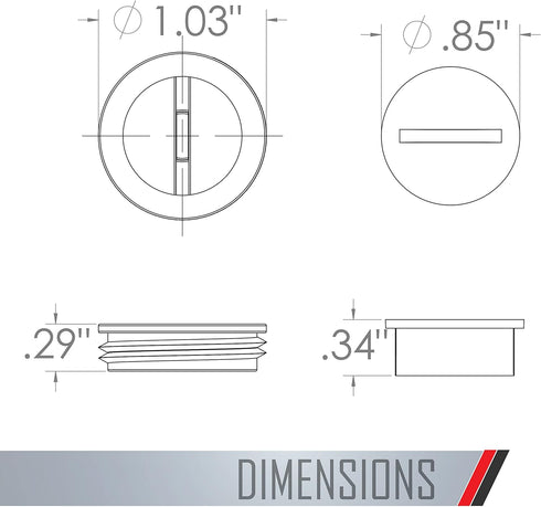 BELL PCP47550WH Weatherproof Nonmetallic Closure Plug Assortment 1/2 in and Two 3/4 in, 4-Pack, White...