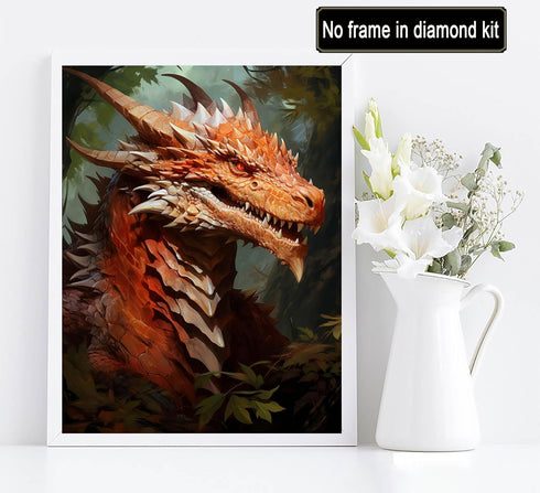 Diymood Paint by Numbers for Adults Dragon, DIY Oil Painting Myths Acrylic Paint by Number Kits for Adults Beginner for Home Wall Decor 16x20 inch...